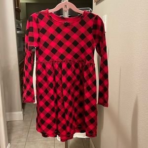 Cotton Red and Black Plaid Play Dress.